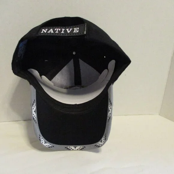 Eagle Feathers NEW Vintage 1997 Big Bear Black White Embroidered Snapback Hat - Picture 8 of 10